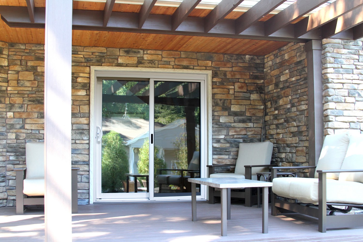 Sliding Patio Doors New Jersey Slidng patio door in a home.