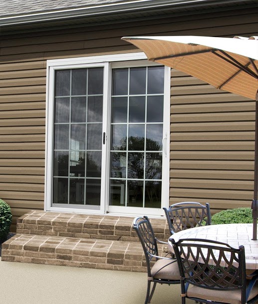 hinged patio doors on a home